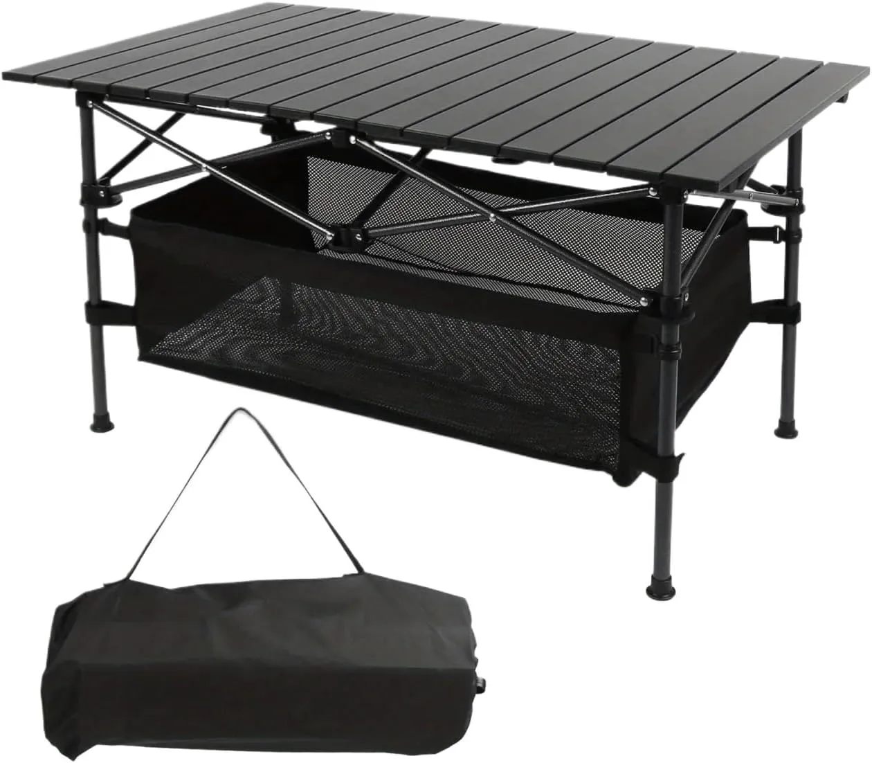 Camping Table 1PC Camping Table That Fold Up Lightweight, Aluminum Roll Up Table with Easy Carrying Bag for Indoor, Outdoor, Backyard Beach Picnic