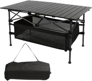 Camping Table 1PC Camping Table That Fold Up Lightweight, Aluminum Roll Up Table with Easy Carrying Bag for Indoor, Outdoor, Backyard Beach Picnic