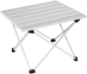 Camping Table Aluminum Alloy Portable Folding Camping Table Outdoor Furniture Foldable Hiking Desk Traveling Outdoor Picnic Table S M L Foldable and Lightweight Camping Table, Silver S