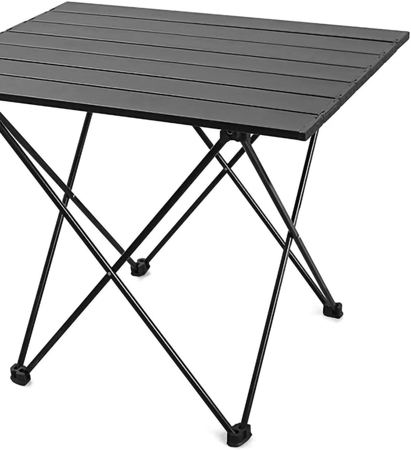 Camping Table, Aluminum Alloy Waterproof Foldable Table, Stable Support Frame Hook Annulus Design Portable Table, for Outdoor Cooking, Picnic, Camp[L]
