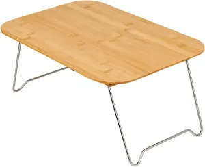 Camping Table – caamp Side Table, Compact Steel Legs Desk | Sturdy Quick‑fold Design Table, Small Portable Camping Furniture Table for Patio Tailgating Rv Travel Barbecue Balcony Beach Backyard Garden