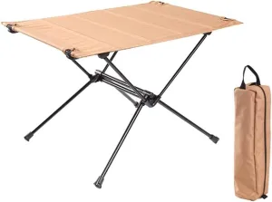 Camping Table Foldable Camping Table-Aluminum Lightweight Folding Table Compact Roll Up Tables Collapsible Table for Fishing Picnic BBQ Foldable and Lightweight Camping Table, Diao Brando