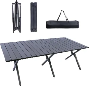 Camping Table for Camping BBQ Foldable Portable Camp Side Table Aluminum Lightweight Beach Outdoor Hiking Picnics