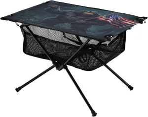 Camping Table Lightweight Portable Folding Table with Mesh Storage Net Bigfoot USA Ideal for Camping Hiking Beach Picnic Travel Backyard