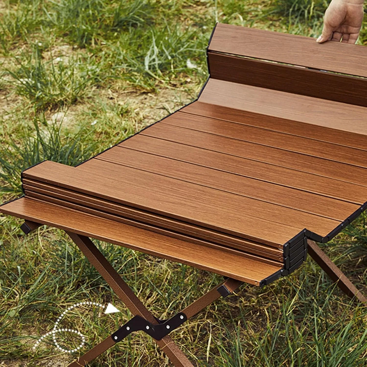 Camping Table Roll Up Table Lightweight, 4 Person Portable Table with Carry Bag for Outdoor BBQ Picnic Gathering(A,120x60x45cm)