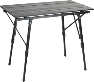 Camping Tables, Folding Table with Height Adjustable Legs, Aluminum Roll Up Table for Outdoor, Collapsible & Compact Garden Table with Carry Bag, Portable Table for Camp Garden Work Beach (