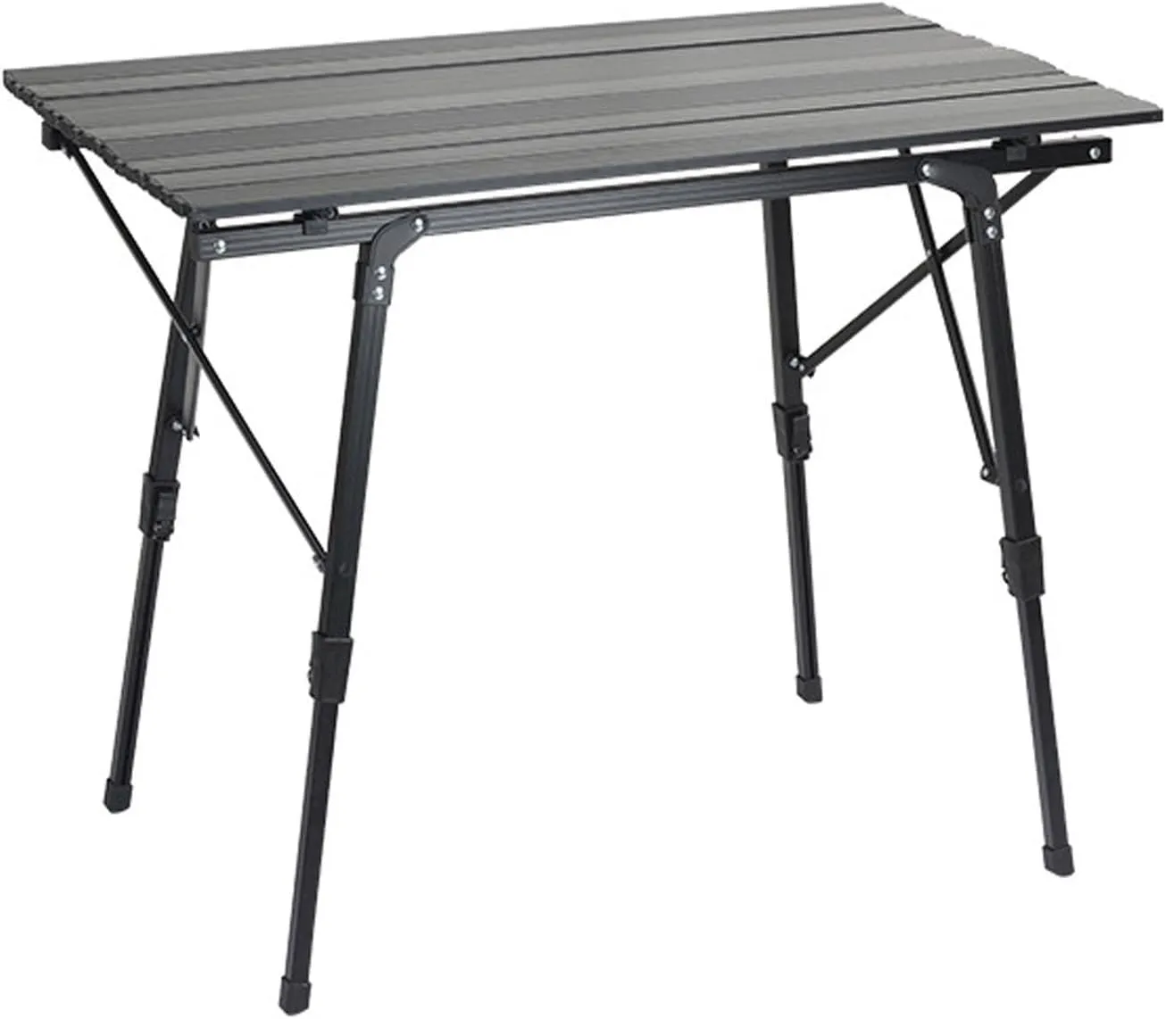 Camping Tables, Folding Table with Height Adjustable Legs, Aluminum Roll Up Table for Outdoor, Collapsible & Compact Garden Table with Carry Bag, Portable Table for Camp Garden Work Beach (