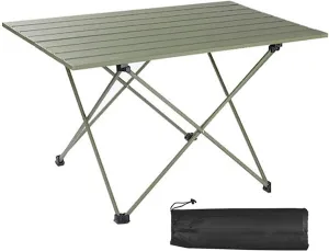 Camping Tables Lightweight Folding Camping,Roll up Aluminum Table with Bag,Portable Outdoor Picnic,Small Ultralight Camp Table for Sand BBQ Party Hiking Travel