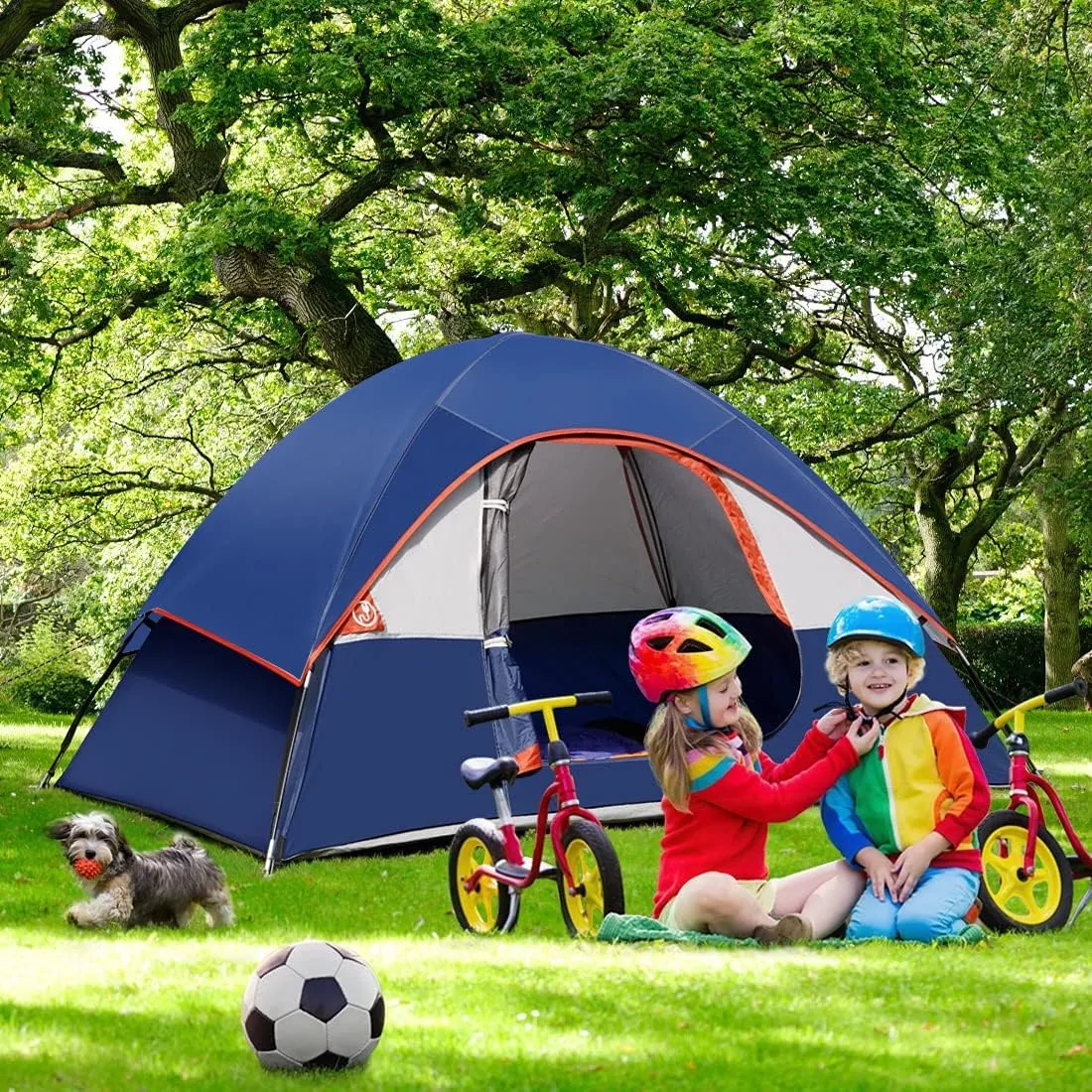 Camping Tent 2 Person, Waterproof Windproof Tent with Rainfly Easy Set up-Portable Dome Tents for Camping…