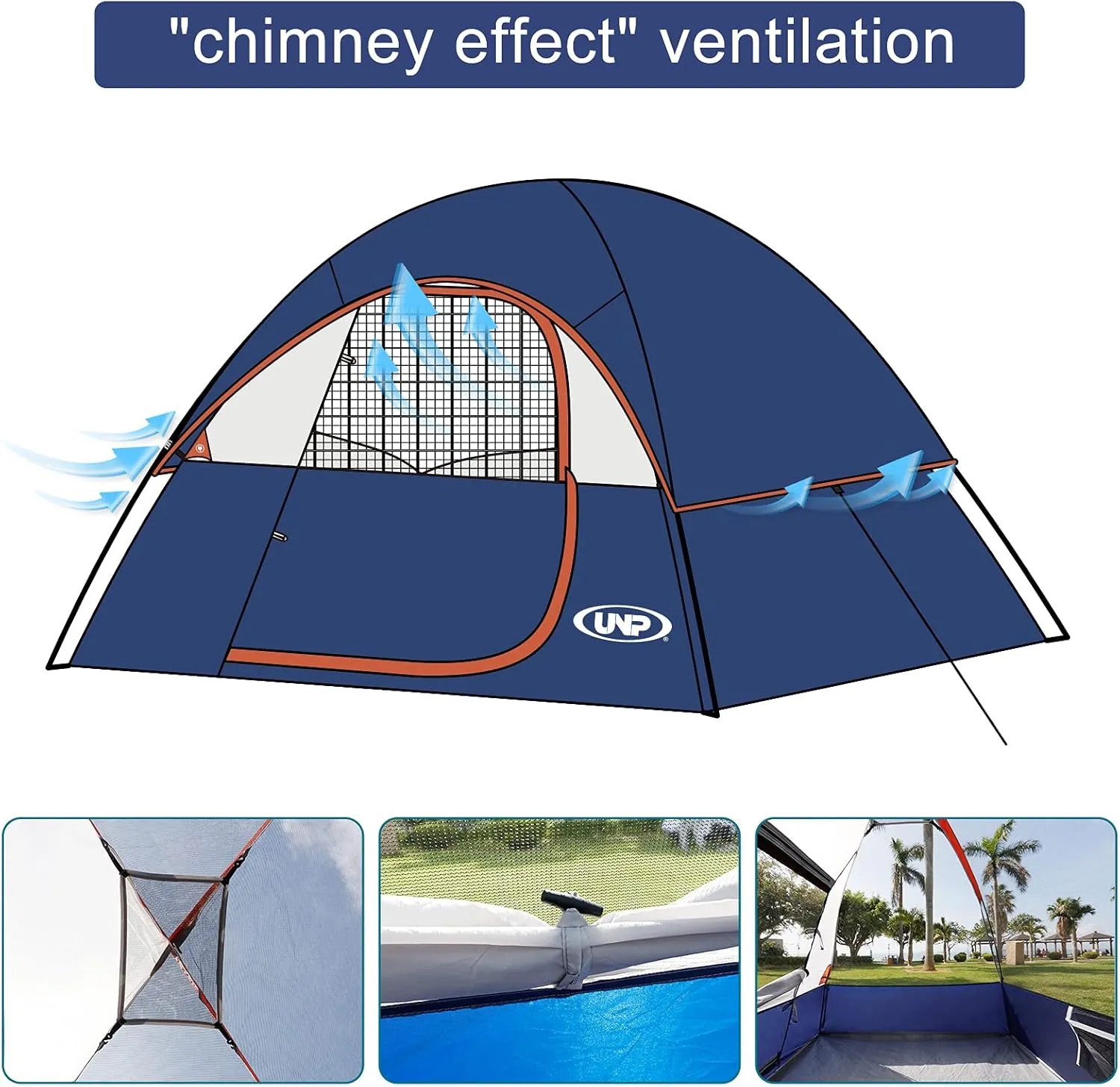 Camping Tent 2 Person, Waterproof Windproof Tent with Rainfly Easy Set up-Portable Dome Tents for Camping…