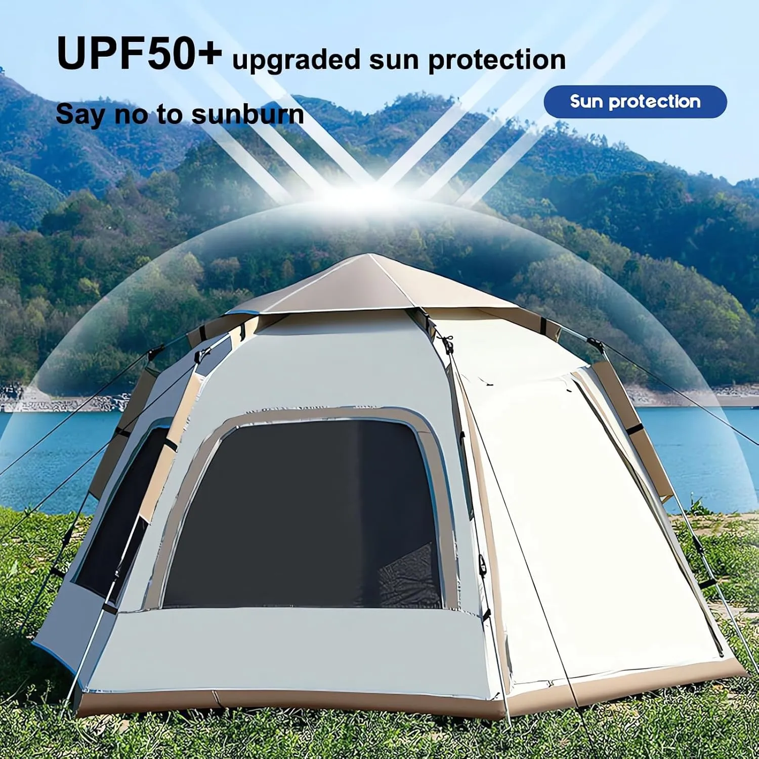 Camping Tent 3 Person Tent Instant Pop Up Tents for Camping Family Size Tent Large Tent for Camping Dome Tent