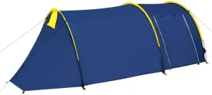 Camping Tent 4 Persons Navy Blue/Yellow 1Ps 1-Number of Compartments