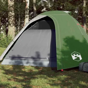 Camping Tent Dome 4-Person Green Waterproof4,3KG