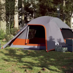Camping Tent Dome 4-Person Grey Waterproof6,75KG