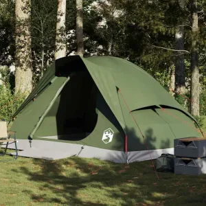 Camping Tent Dome 4-Person Olive Green Waterproof5,05KG