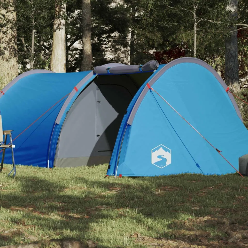 Camping Tent Tunnel 4-Person Green Waterproof vidaXL