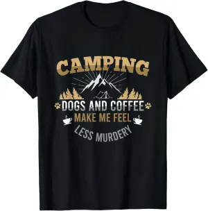 Camping with dog and coffee is my therapy camper humor T-Shirt