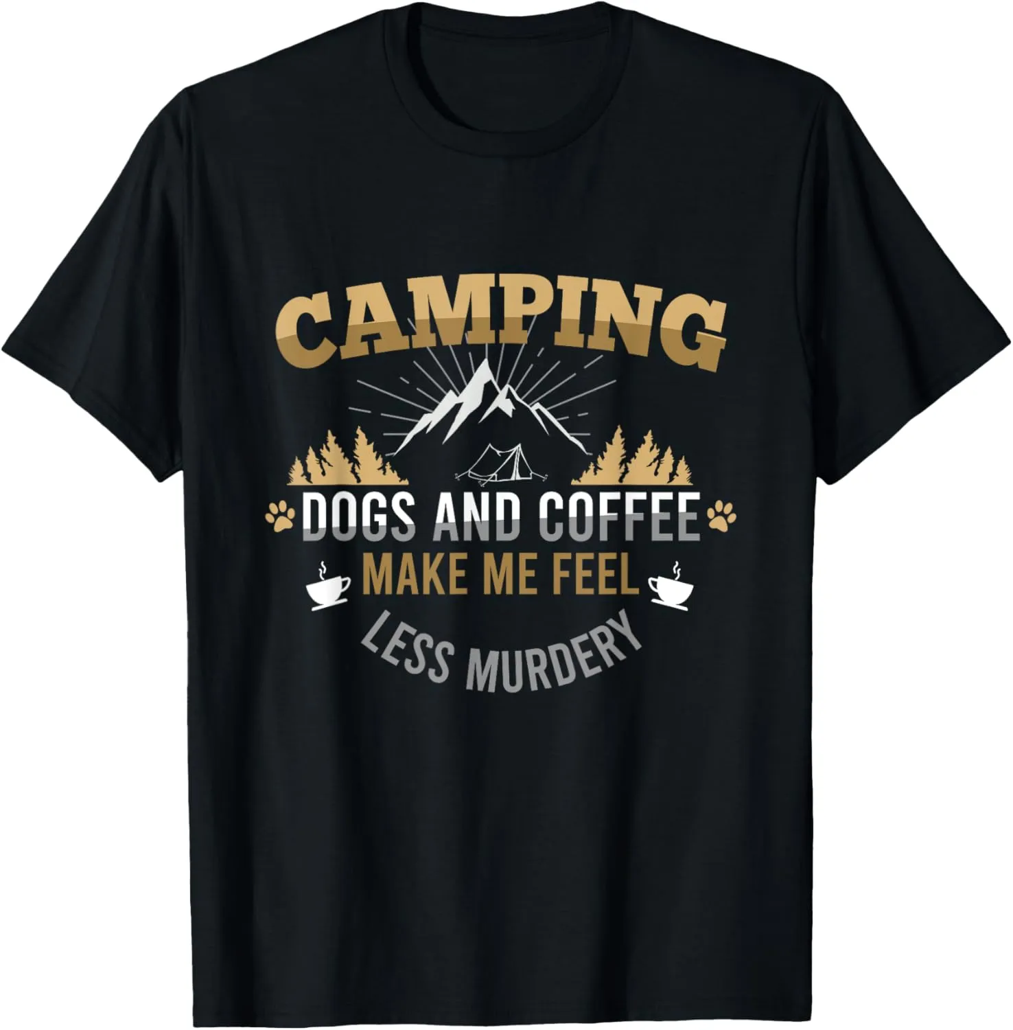 Camping with dog and coffee is my therapy camper humor T-Shirt