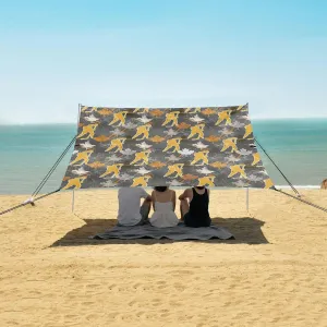 Canadian Hockey Players Maples Beach Camping Tent Sun Shelter for Whole Family, Beach Shade Canopy with UPF50  UV Protection,Easy Set Up and Carry,Outdoor Shade for Trips, Fishing, Backyard Fun