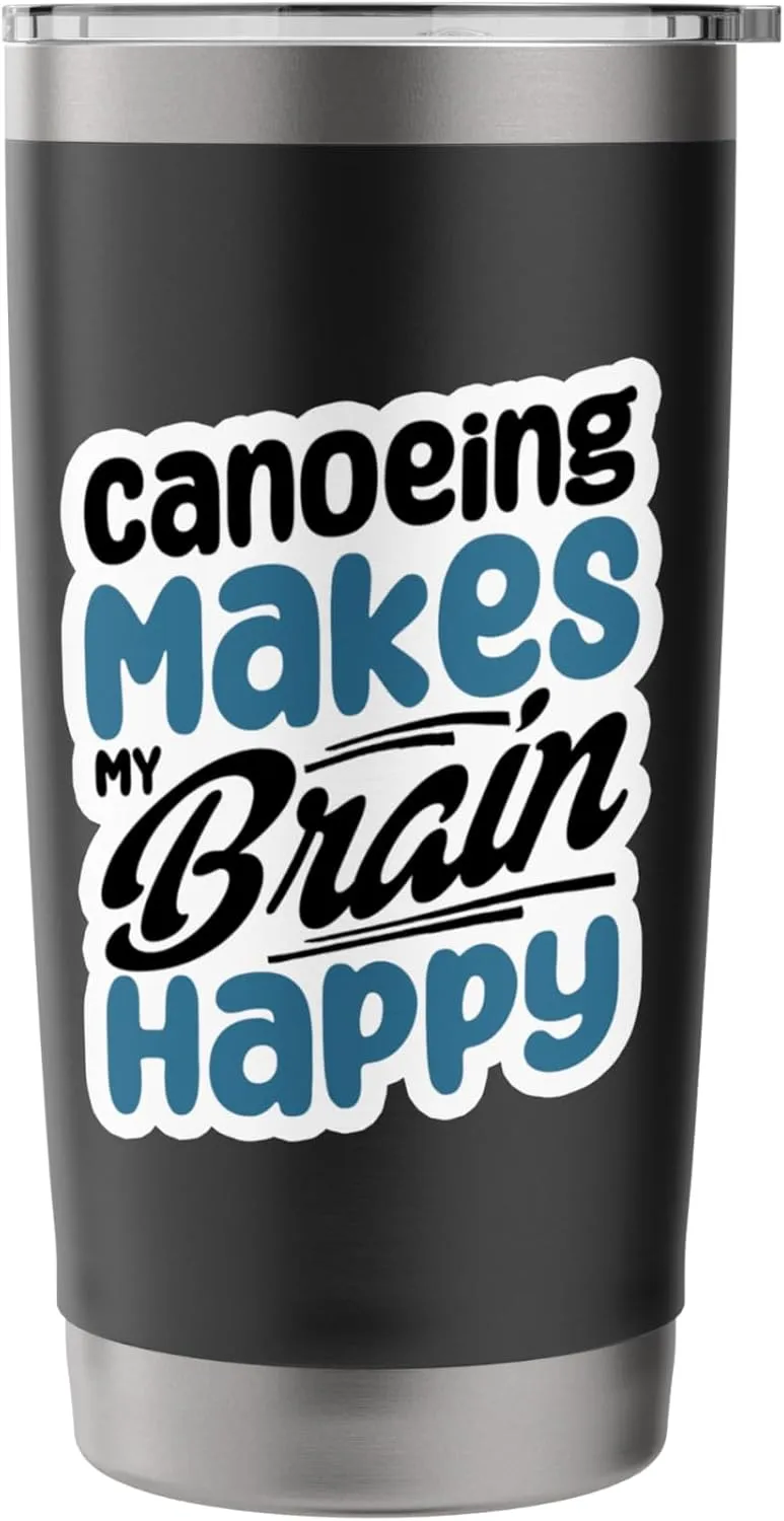 Canoe Lovers Lake Explorers River Outdoor Canoeing Stainless Steel Insulated Tumbler