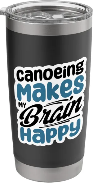 Canoe Lovers Lake Explorers River Outdoor Canoeing Stainless Steel Insulated Tumbler