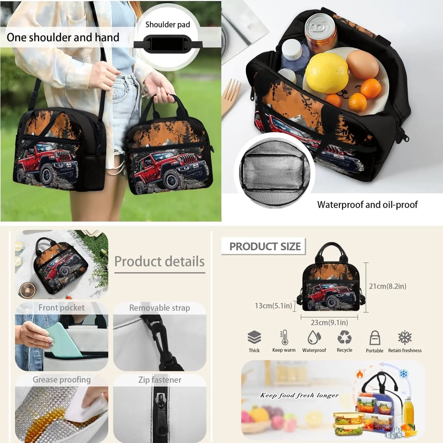 Car Boys Backpack 3 in 1 Set for 3-9 Years Kids Cool Bookbag for 2Nd 3Rd Children School Bag for Elementary Child 17 Inch Book Bags with Lunch Box Water Bottle
