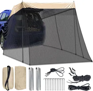 Car Tent Car Awning Sun Shelter with Mosquito Net,Car Tent for Camping SUV,SUV Tents,Universal Car Rear Tent，Car Tailgate Tent