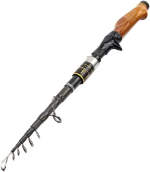 Carbon Casting Rod Carbon Fiber Portable Telescopic Fishing Pole 1.8m &