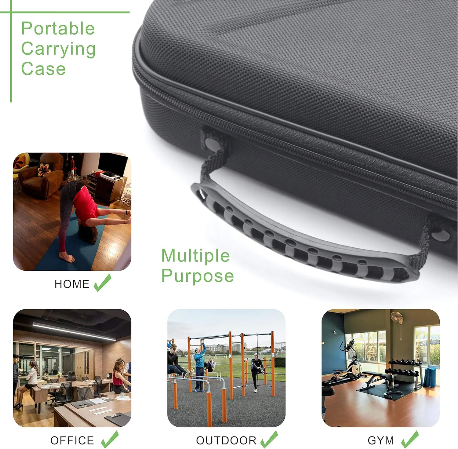 Carrying Case Compatible with Hypervolt Go 2 Travel Storage Organizer Hard Shell Bag fits for Hyperice Hypervolt GO Massage Gun Device