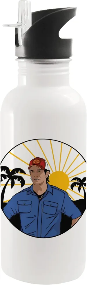 CBS Survivor This Challenge Is On 20 oz Screw Top Water Bottle with Straw