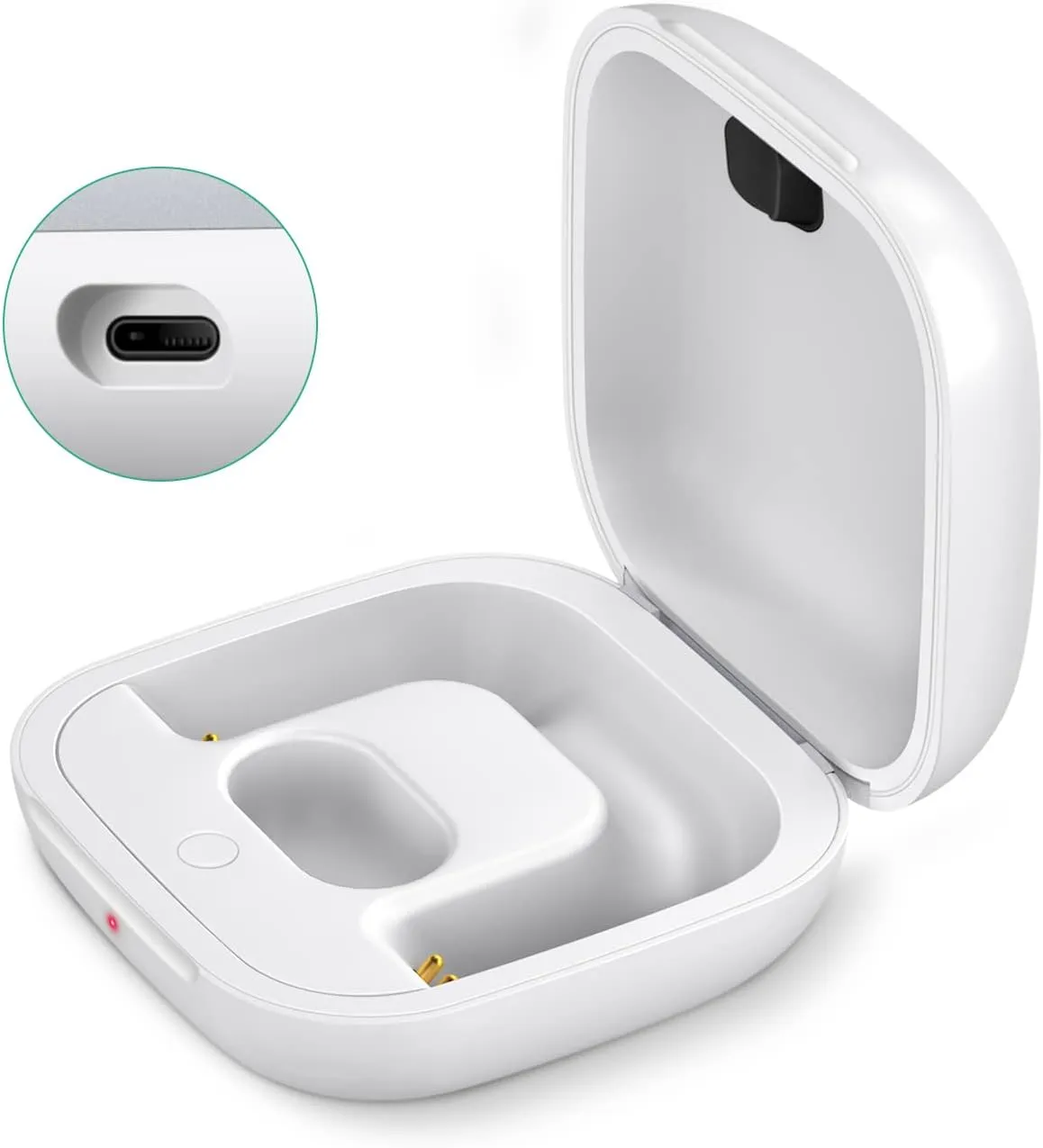 Charging Case Replacement Compatible with Powerbeats Pro Charger with Bluetooth Pairing Sync Button & 700mAh Built-in Battery (Not Include Power Beats Earbuds) White