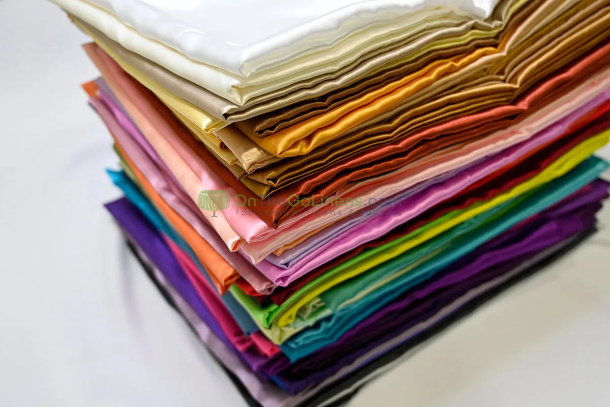 Charmeuse Satin Table Runners | Multiple Colors | IFR Satin Table Runners |