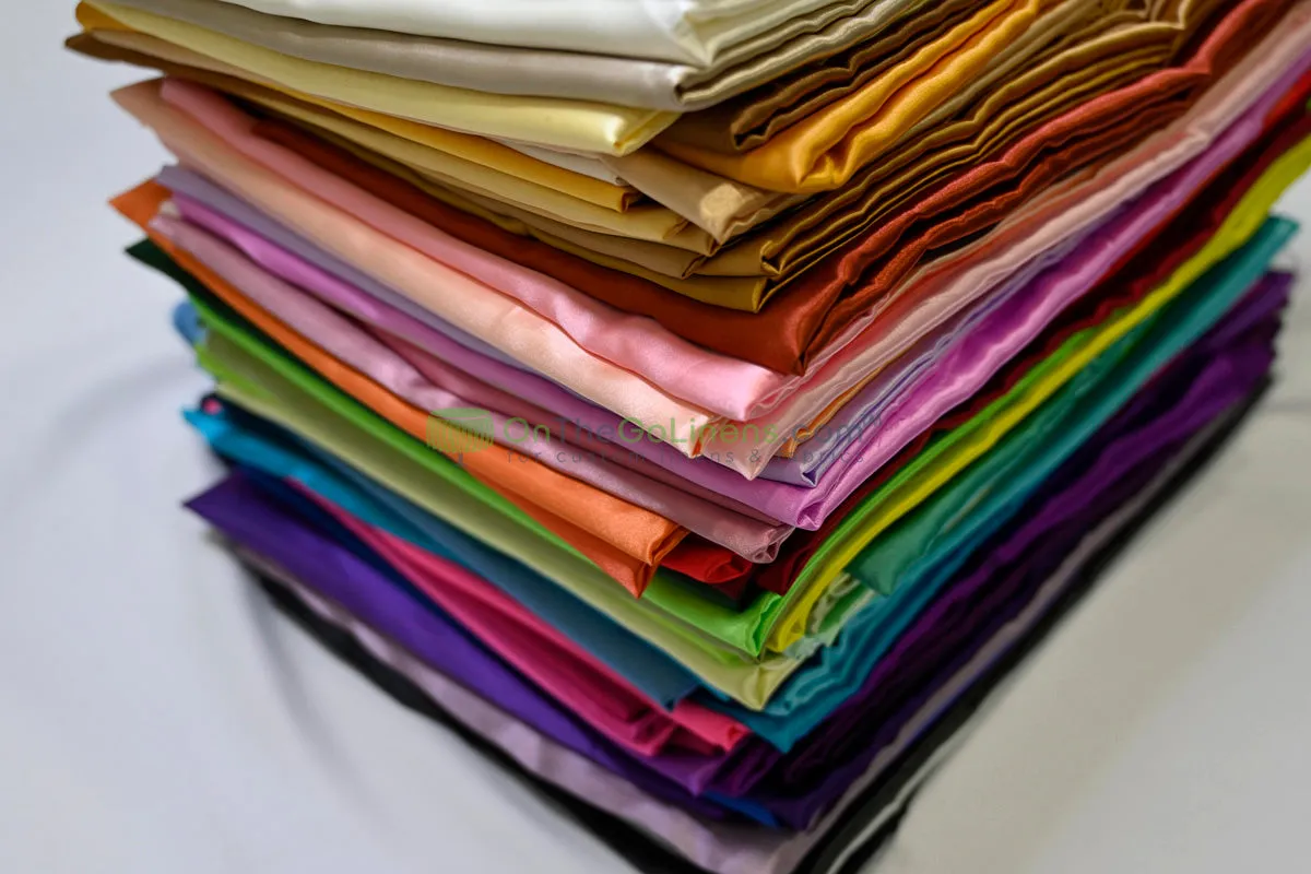 Charmeuse Satin Table Runners | Multiple Colors | IFR Satin Table Runners |