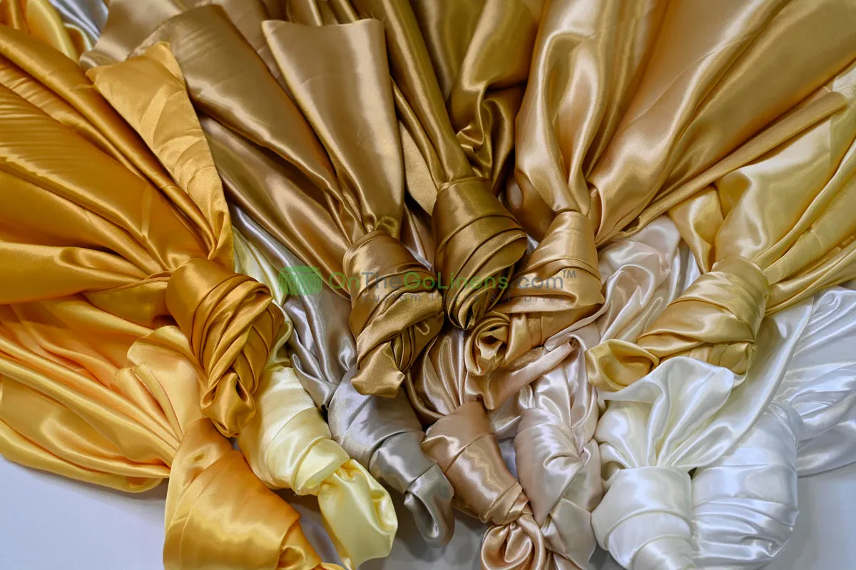 Charmeuse Satin Table Runners | Multiple Colors | IFR Satin Table Runners |