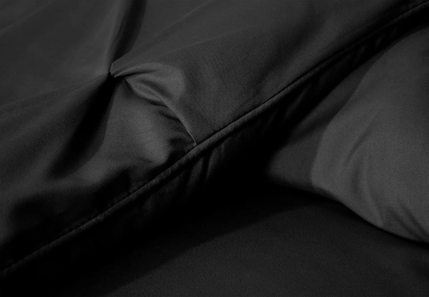 Chezmoi Collection Berlin Black Pinch Pleat King Comforter Set, 3-Piece (Comforter and Pillow Shams) - Soft Pintuck, Lightweight All Season Microfiber