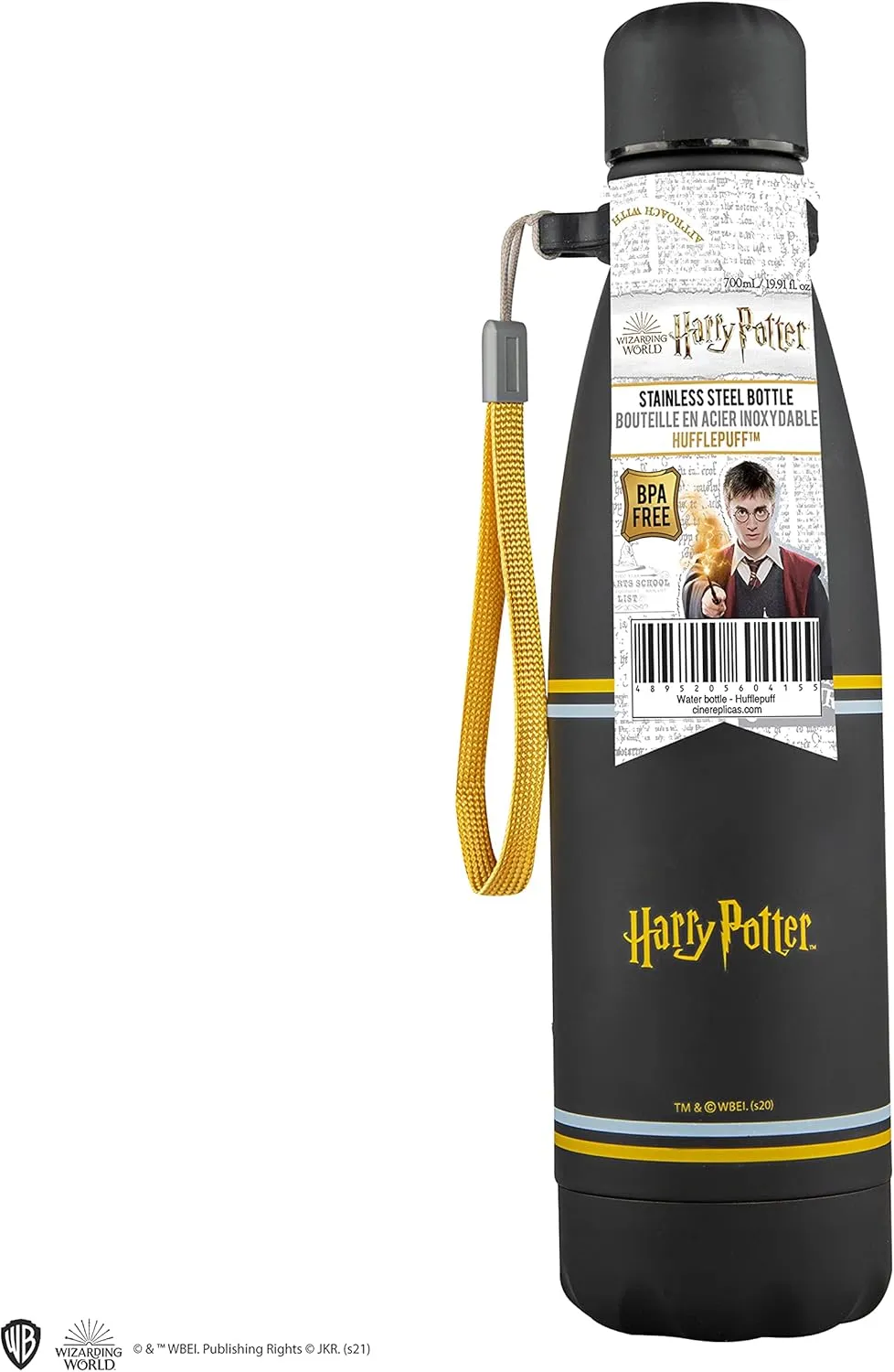 Cinereplicas Harry Potter - Water bottle Hufflepuff - Official License
