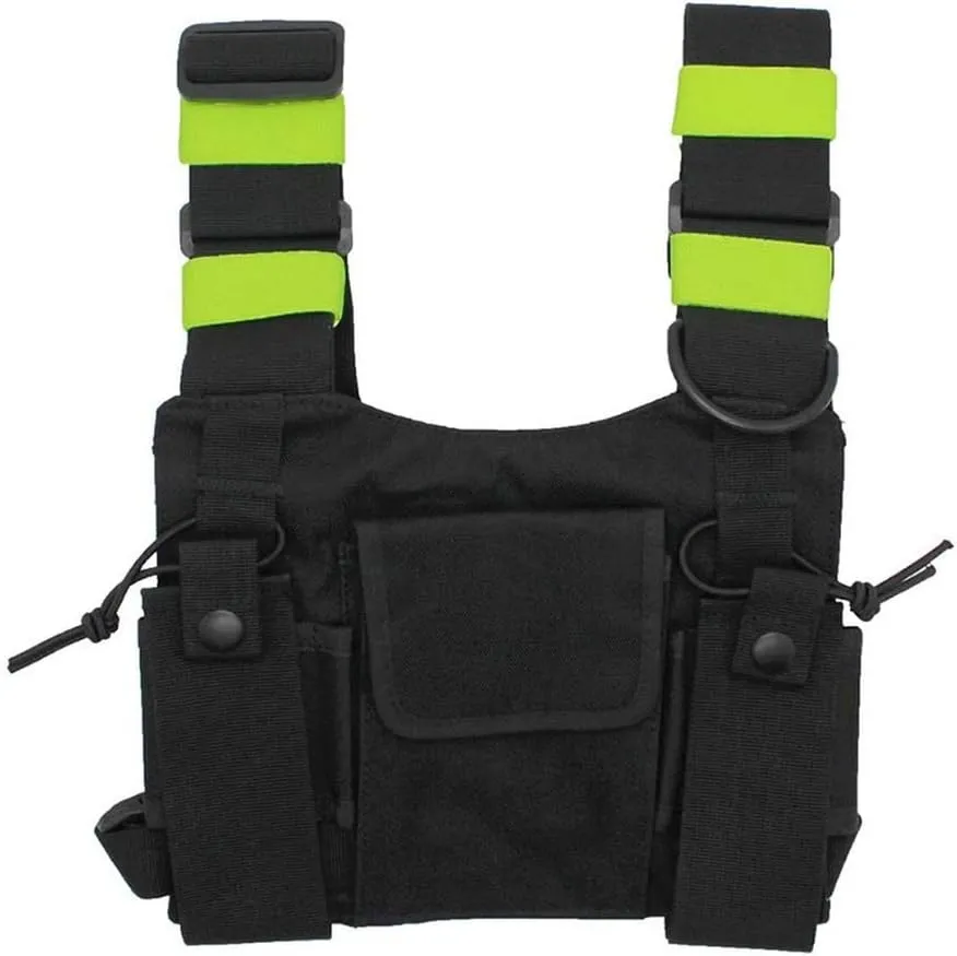Clakllie Tactical Chest Bag Radio Vest Bag Chest Rig Bag Shoulder Chest Harness Backpack Two Way Radio Walkie Talkie Bags