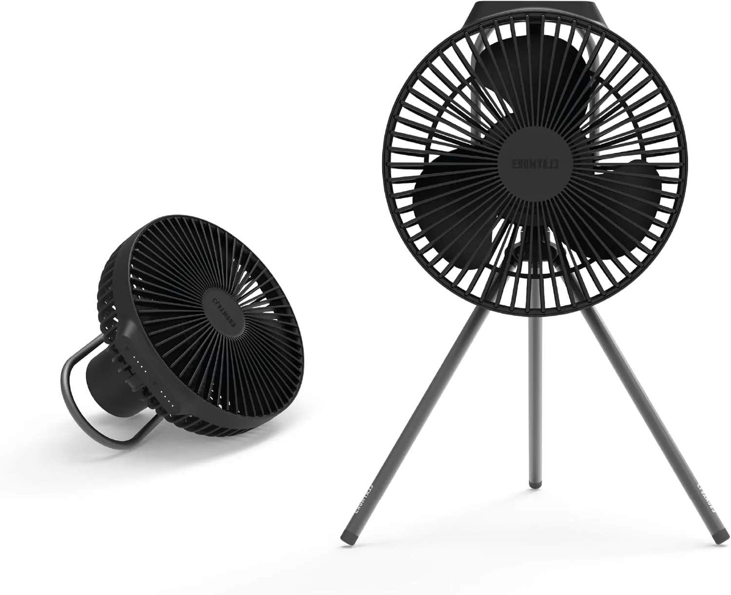 Claymore Portable Fan V600  (Black) - Portable Fan with Airflow for Outdoors Use & Indoor Living Room, Desk, Table Fan. Super Quiet, USB-C Charging, Long-Lasting Battery, Includes Storage Case.