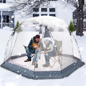 Clear Bubble Tent, 4-6 Person Gazebo Screen House Room, 10'x10' Sports Tent, Weather Proof Cold Protection for Outdoor, Backyard, Patios