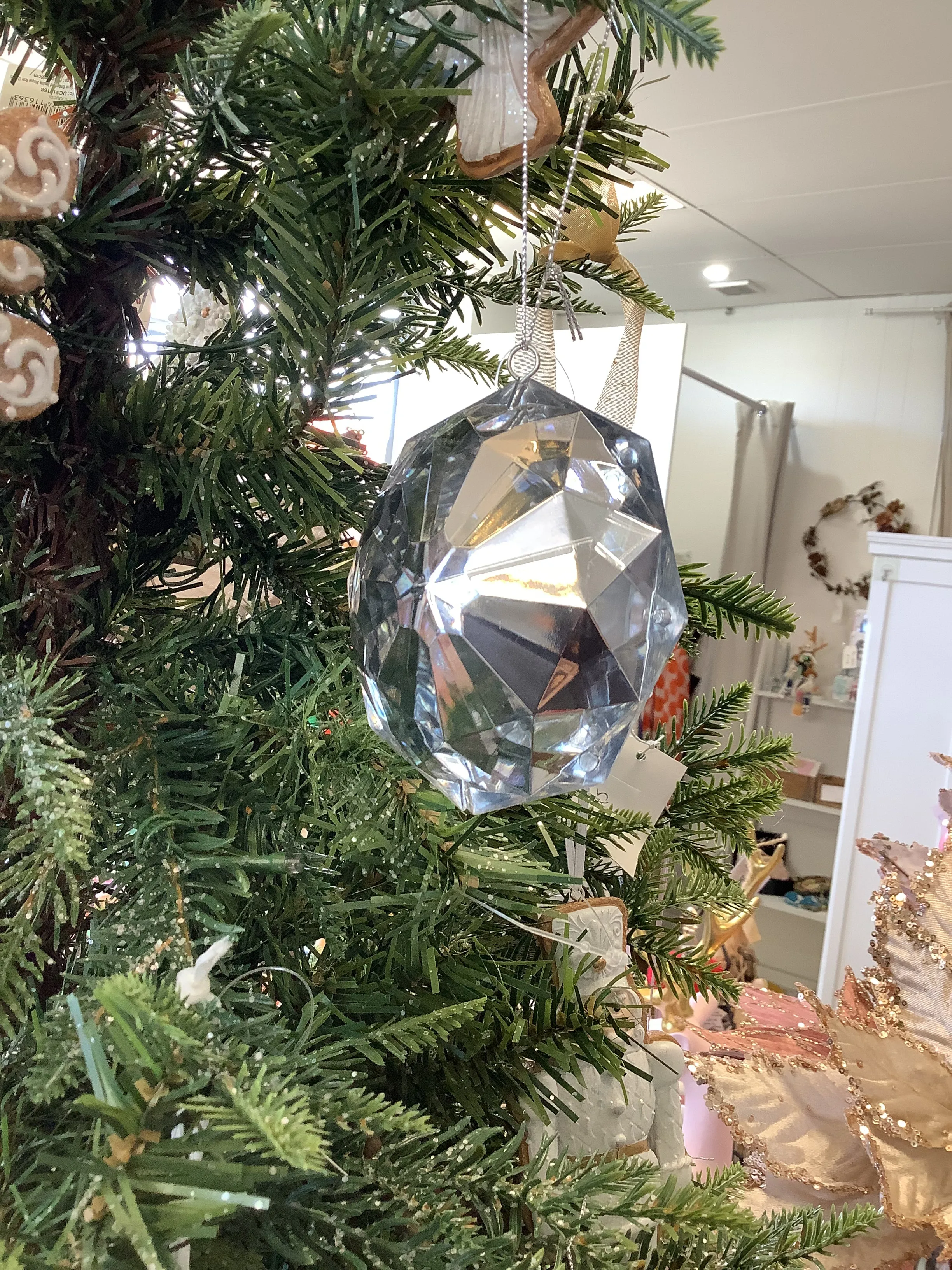 Clear Cut Octagonal Hanging Ornament