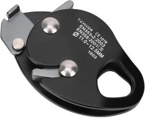 Climbing Descender, Alloy Steel Grab Rescue Rappel Rings Climbing Gear Clamp for 11 to 12.5mm Rope