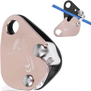 Climbing Rope Descender, Aluminum Climbing Rope Grab Ascender Fall Protection Self Braking Stop Cord Grab Stopper Gear for Mountaineering