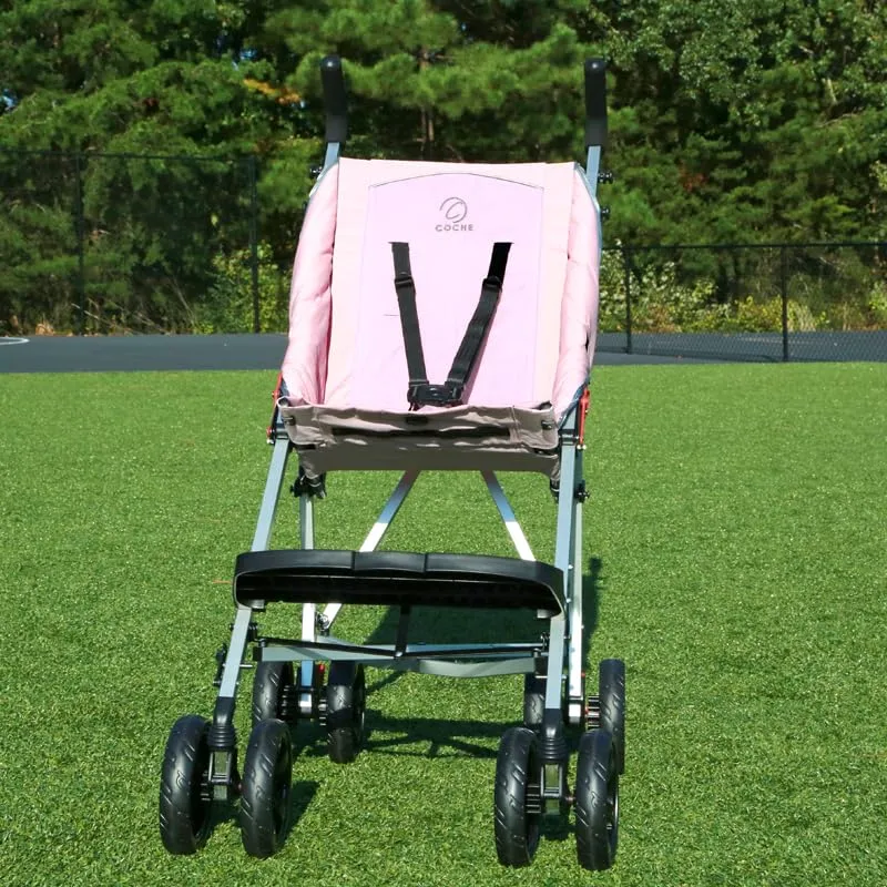 Coche XL Special Needs Stroller, Disability Stroller for Older Child, Larger Size Pushchair, Easy Folding System, Lightweight Aluminum Frame (Pink)