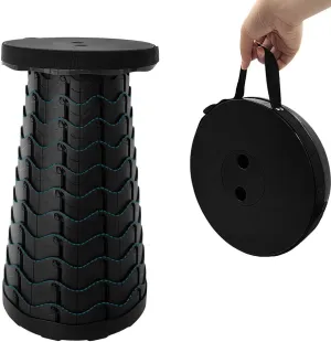 Coideal Retractable Folding Stool Upgraded, Portable Lightweight Collapsible Stool Telescoping Chair Seat Adjustable Height with Load 400 lbs for Adult Camping Travel Fishing Outdoor