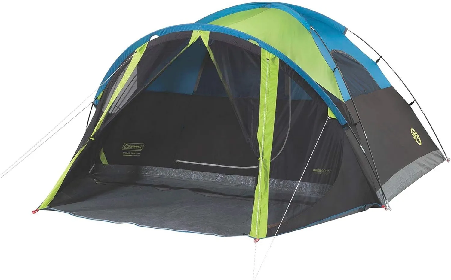 Coleman Camping Tent with Screen Room 4 Person Carlsbad Dark Room Dome Tent with Screened Porch