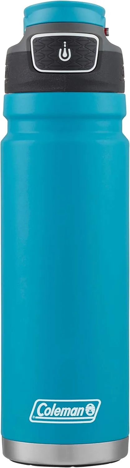 Coleman FreeFlow AUTOSEAL Stainless Steel Water Bottle, 24oz., Caribbean Sea