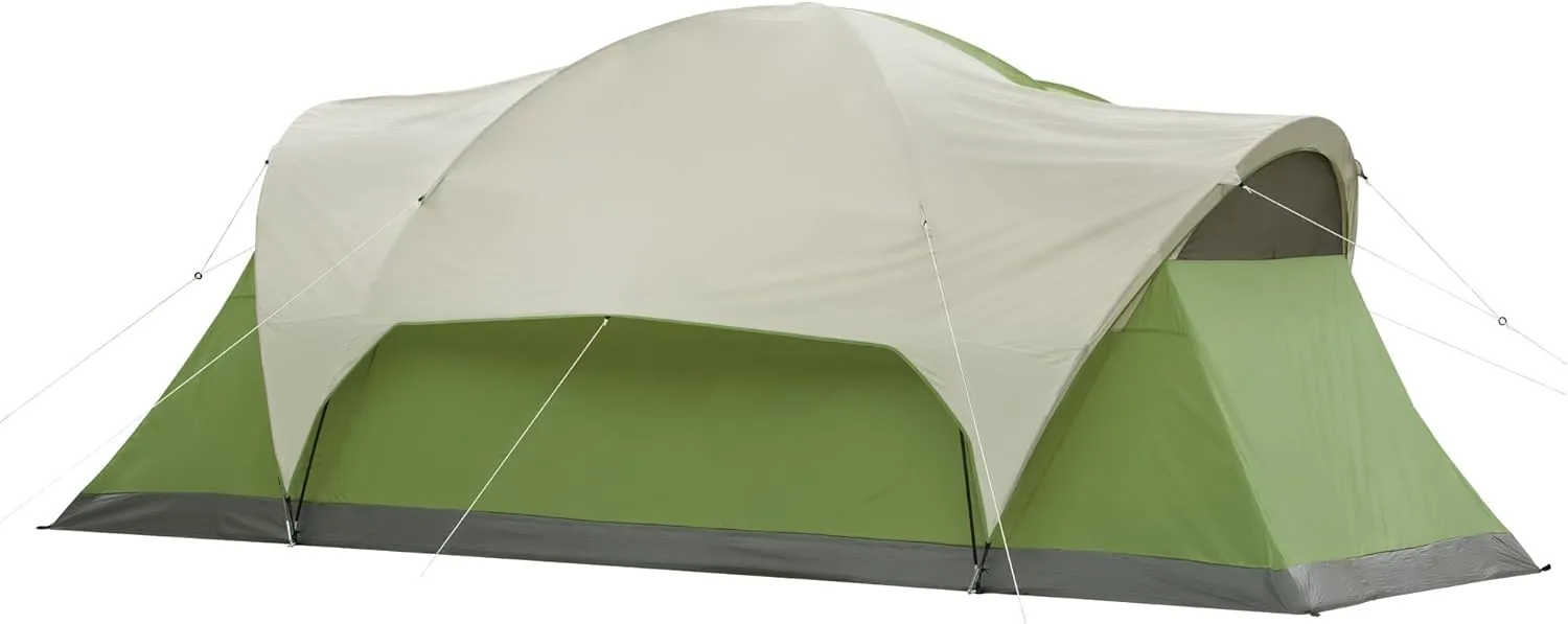 Coleman Montana 8-Person Family Tent with Rainfly, Weatherproof Family Tent Sets Up in 15 Mins, Fits Multiple Airbeds