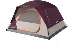 Coleman SKYDOME Tent, Adult, Unisex, BlackBerry, 4-Person