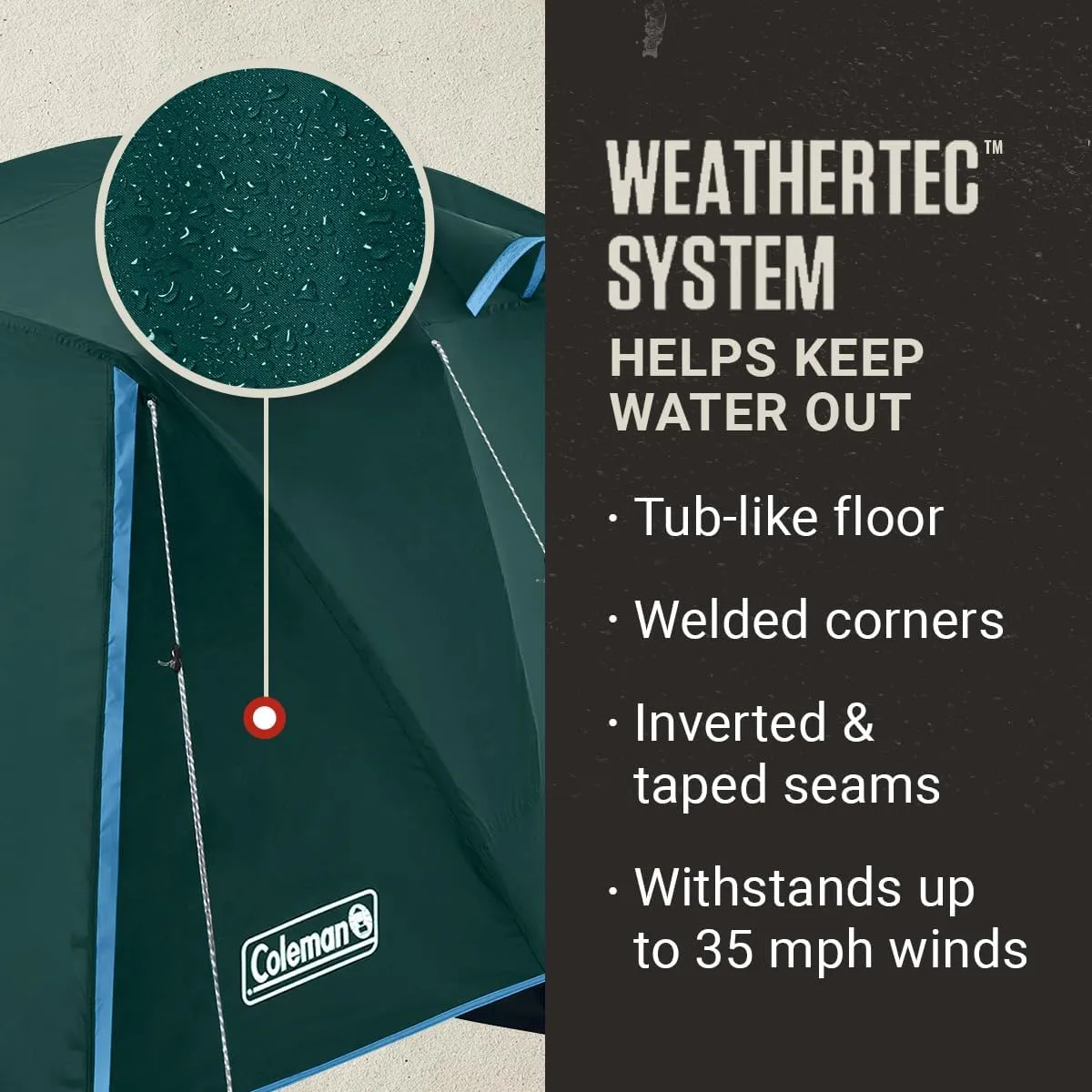 Coleman Skydome Tent with Full-Fly Weather Vestibule