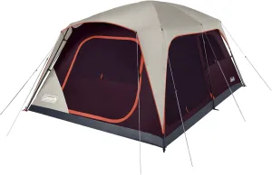 Coleman Skylodge 10-Person Family Tent Weatherproof XL Tent with Rainfly & Room Divider Fits 4 Queen-Sized Airbeds Made of PFAS-Free Materials